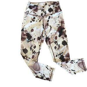 Z By Zella Women's Paint Splatter Print Athletic Crop Leggings Size S‎ Workout